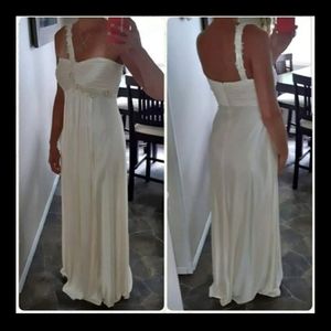 Morgan & Co. Ivory Satin Dress